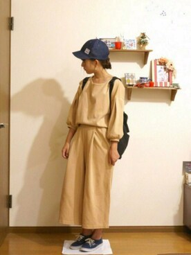 「A part by（アパートバイ）のアイテム（オールインワン・サロペット）」を使った、hutaba*さん（レディース・160cm）の秋コーディネート