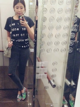 「cheap monday」｜「アイテム（その他）」を使った、einstleenさん（レディース・173cm）の秋コーディネート