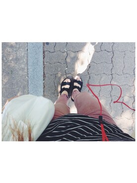 「TOPSHOP（トップショップ）のJamie Jeans（その他パンツ、ピンク系）」を使った、chrさん（レディース・163cm）の春コーディネート