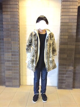 「green（グリーン）のアイテム（パンツ）」を使った、y☺︎︎さん（レディース・152cm）の冬コーディネート