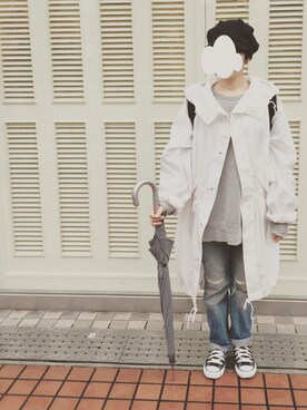 「green（グリーン）のアイテム（パンツ）」を使った、y☺︎︎さん（レディース・152cm）の春コーディネート