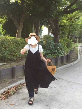 「Sans Arcidet（サンアルシデ）のアイテム」を使った、y☺︎︎さん（レディース・152cm）の夏コーディネート