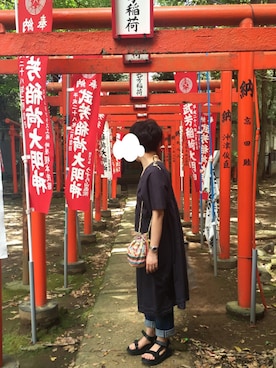 「STAR MELA（スターメラ）のアイテム」を使った、y☺︎︎さん（レディース・152cm）の夏コーディネート