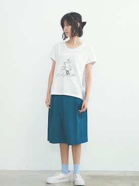 「Tshirts」｜E-WEARさん（レディース・165cm）の夏コーディネート