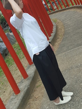 「semoh（セモー）のアイテム（トップス）」を使った、豚カツ～さん（メンズ・160cm）の夏コーディネート