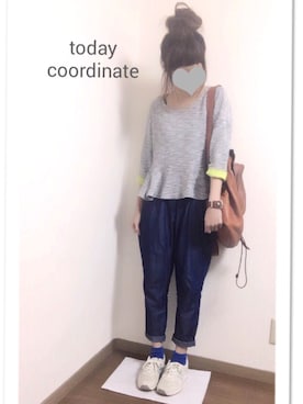 「Hのアイテム（バッグ）」を使った、i-waさん（レディース・151cm）の春コーディネート