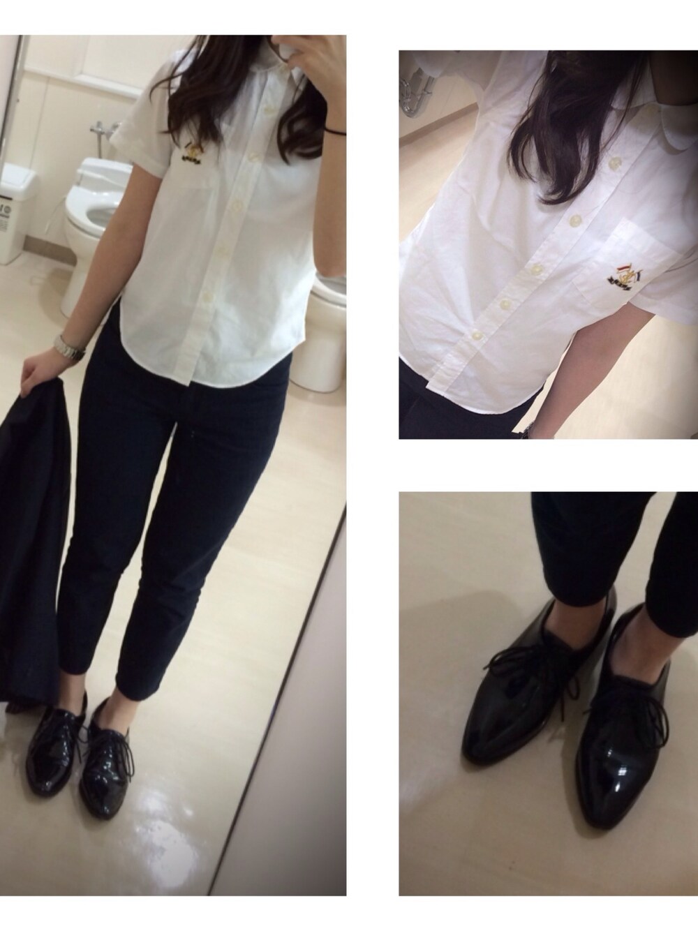 「マニッシュスタイル、メンズライク、ラルフローレン、NATURAL BAUTY BASIC」｜「POLO RALPH LAURENのアイテム（シャツ/ブラウス、ホワイト系）」を使った、Mariiiiさん（レディース・154cm）の春コーディネートの1枚目の写真