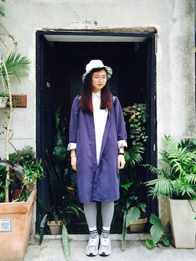 「hat」｜「アイテム（チェスターコート）」を使った、WYMさん（レディース・168cm）の春コーディネート