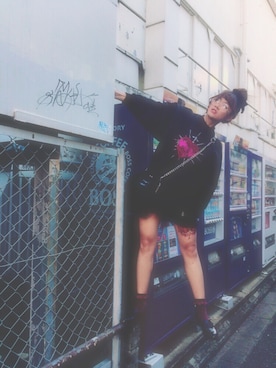 「BUBBLES（バブルス）のアイテム（パーカー）」を使った、ゆりいいいいさん（レディース・165cm）の秋コーディネート