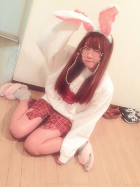 「BUBBLES（バブルス）のアイテム（パーカー）」を使った、ゆりいいいいさん（レディース・165cm）の秋コーディネート