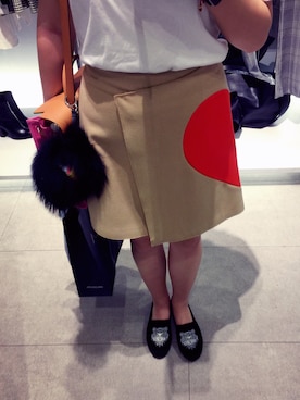 「MSGM（エムエスジーエム）のアイテム（スカート）」を使った、MOIさん（レディース・169cm）の秋コーディネート