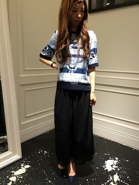 「5351 POUR LES FEMMES（ゴーサンゴーイチプールファム）のアイテム（パンツ）」を使った、MAYUMIさん（レディース・163cm）の春コーディネート