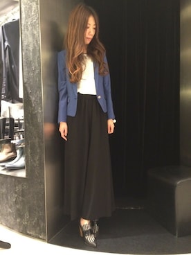 「5351 POUR LES FEMMES（ゴーサンゴーイチプールファム）のアイテム（パンツ）」を使った、MAYUMIさん（レディース・163cm）の夏コーディネート