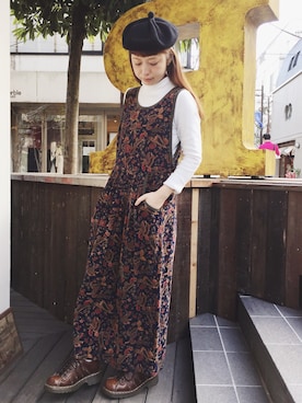 「RAINBOW（レインボー）のアイテム」を使った、古着屋RAINBOWさん（レディース・153cm）の秋コーディネート