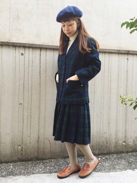 「RAINBOW（レインボー）のアイテム」を使った、古着屋RAINBOWさん（レディース・153cm）の秋コーディネート