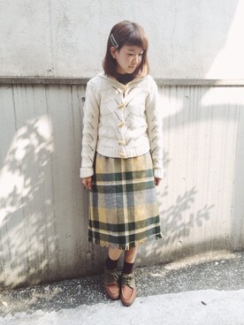 「RAINBOW（レインボー）のアイテム」を使った、古着屋RAINBOWさん（レディース・153cm）の秋コーディネート