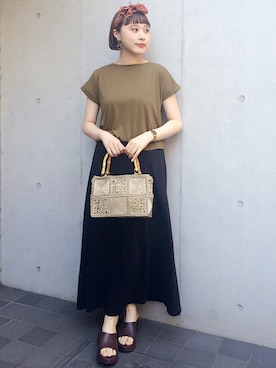 「VINTAGE（ヴィンテージ）のアイテム（ワンピース）」を使った、古着屋RAINBOWさん（レディース・155cm）の夏コーディネート