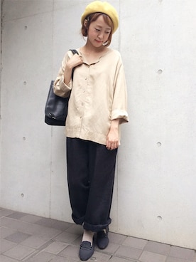 「ボーイッシュ」｜古着屋RAINBOWさん（レディース・155cm）の秋コーディネート