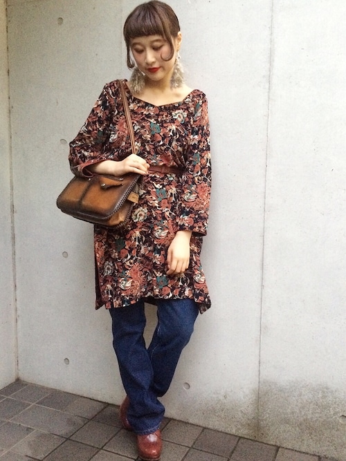 古着屋rainbow Rainbow 原宿店 Vintageのワンピースを使ったコーディネート Wear