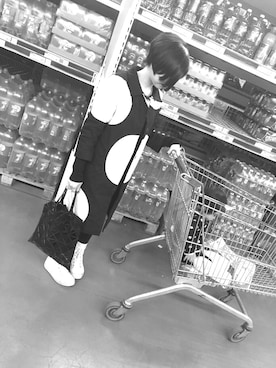 「RICK OWENS」｜「アイテム（ワンピース）」を使った、Fiishhhさん（レディース・158cm）の冬コーディネート