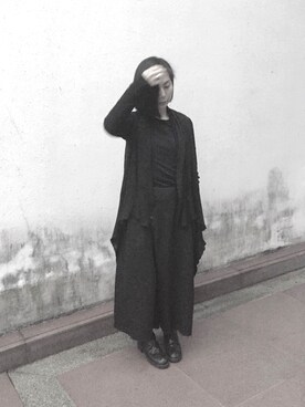 「Rick Owens（リックオウエンス）のアイテム（その他アウター）」を使った、Fiishhhさん（レディース・158cm）の冬コーディネート