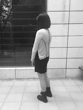 「Ann DEMEULEMEESTER（アンドゥムルメステール）のアイテム（ジャケット/アウター）」を使った、Fiishhhさん（レディース・158cm）の春コーディネート