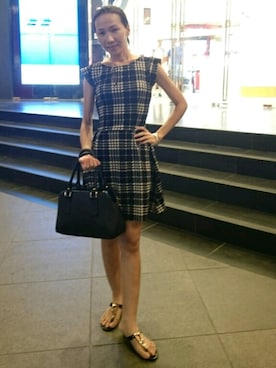 「monochrome」｜「アイテム（サンダル）」を使った、lsmyさん（レディース・160cm）の春コーディネート