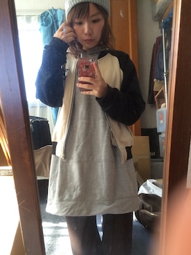 「Honeys（ハニーズ）のアイテム（チュニック）」を使った、nalumiさん（レディース・158cm）の冬コーディネート