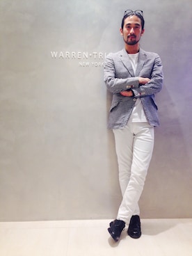 「Paul Smith（ポールスミス）のアイテム」を使った、寺田洸さん（メンズ・180cm）の春コーディネート