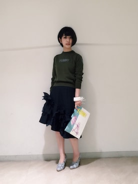 「アイテム（クラッチバッグ）」を使った、terahataさん（レディース・156cm）の秋コーディネート