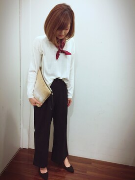 「a.v.v（アーヴェヴェ）のアイテム（バッグ）」を使った、itoさん（レディース・161cm）の秋コーディネート