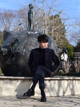 「KANSAI YAMAMOTO」｜Ryota nakamuraさん（メンズ・185cm）の冬コーディネート