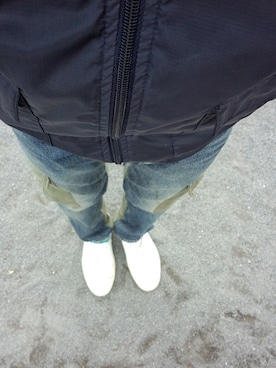 「A.P.C.（アーペーセー）のアイテム（ナイロンジャケット）」を使った、ととさん（メンズ・164cm）の秋コーディネート