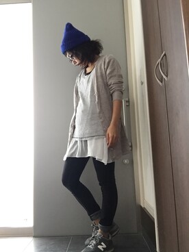 「coca（ANDEX shoes product）（コカ）のアイテム（タンクトップ）」を使った、サオルさん（レディース・153cm）の秋コーディネート