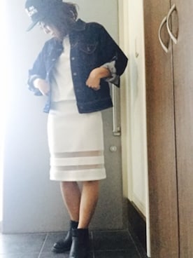 「SSUR（サー）のアイテム（キャップ）」を使った、サオルさん（レディース・153cm）の秋コーディネート