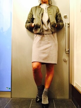 「&sloe（アンドスロウ）のアイテム」を使った、サオルさん（レディース・153cm）の秋コーディネート