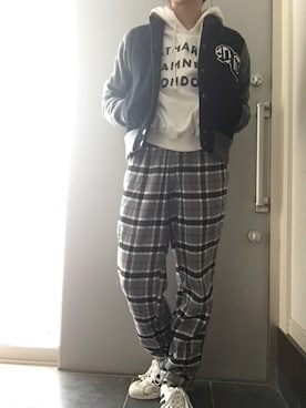 「DOLCE&GABBANA（ドルチェアンドガッバーナ）のアイテム（スタジャン）」を使った、サオルさん（レディース・153cm）の冬コーディネート
