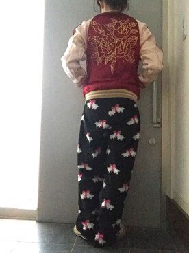 「空ku（クウ）のアイテム」を使った、サオルさん（レディース・153cm）の春コーディネート