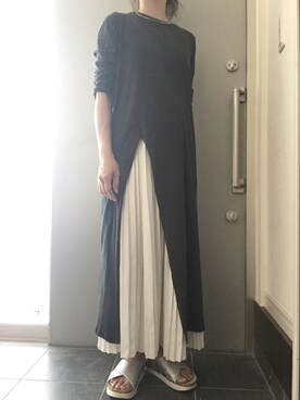 「メタリックサンダル」｜サオルさん（レディース・153cm）の春コーディネート