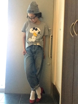 「SSUR（サー）のアイテム（帽子）」を使った、サオルさん（レディース・153cm）の夏コーディネート