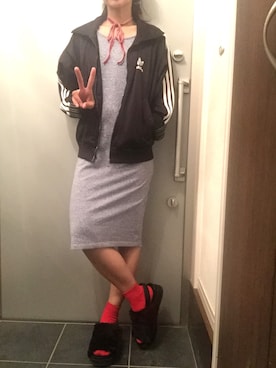 「ラブ＆ピース2016」｜「アイテム（ジャージ）」を使った、サオルさん（レディース・153cm）の秋コーディネート