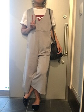 「ラブ＆ピース2016」｜「アイテム（オールインワン・サロペット）」を使った、サオルさん（レディース・153cm）の秋コーディネート