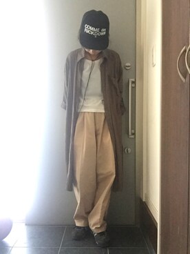 「SSUR（サー）のアイテム（帽子）」を使った、サオルさん（レディース・154cm）の秋コーディネート