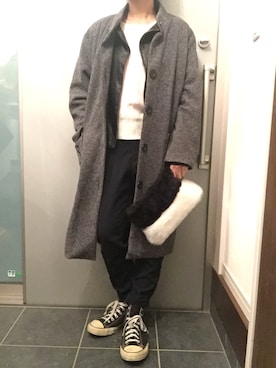 「Phebely（フィービリー）のアイテム」を使った、サオルさん（レディース・153cm）の冬コーディネート