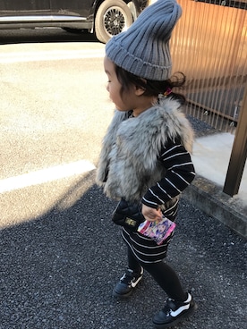 「OLD NAVY（オールドネイビー）のアイテム（その他アウター）」を使った、emiriさん（キッズ・90cm）の冬コーディネート
