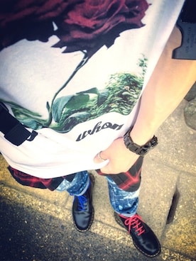 「REMAKE ITEMのアイテム（バッグ）」を使った、taiさん（メンズ・169cm）の夏コーディネート