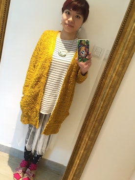 「MONKI（モンキ）のアイテム（ピーコート）」を使った、Kathy Kanさん（レディース・164cm）の春コーディネート