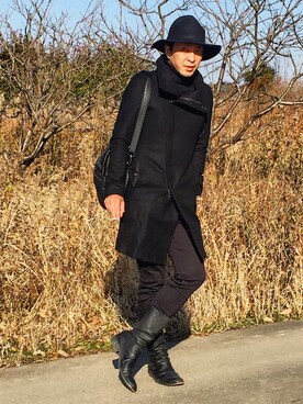 「SCHLUSSEL（シュリセル）のアイテム（その他アウター）」を使った、hirunさん（メンズ・175cm）の春コーディネート
