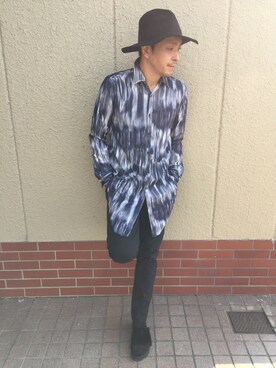 「SCHLUSSEL（シュリセル）のアイテム（トップス）」を使った、hirunさん（メンズ・173cm）の秋コーディネート