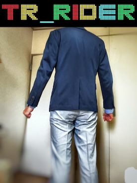 「紺ジャケット」｜「アイテム（ジャケット/アウター）」を使った、TR_RIDER_CHANNEIさん（メンズ・178cm）の夏コーディネート